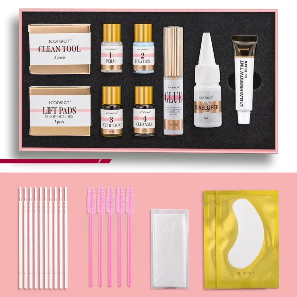 ICONSIGN Lash Lift and Tint Kit Professional Eyelash Lifting Tint Brow Lamination Dye Eye Makeup Tools - Image 4