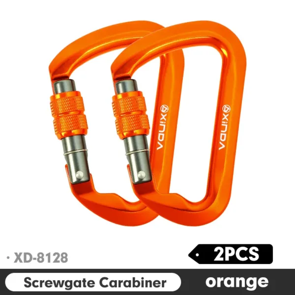 Xinda Outdoor Carabiner Rock Climbing Mountain Landing 30kN High Altitude Operation Equipment Aluminum Alloy Safety Buckle Hook - Image 3