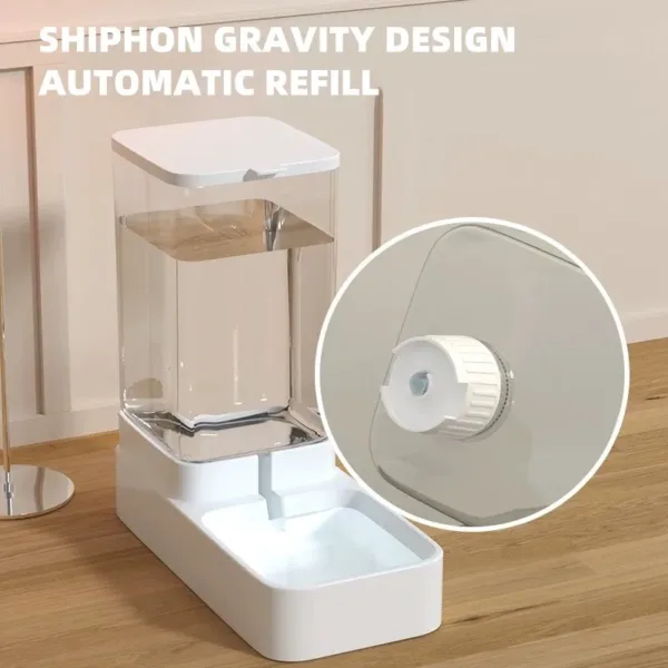 Gravity Cat Water Dispenser Automatic Dog Feeder Cat Feeder and Cats Water Dispenser Cat Feeder Food Storage Dispenser Container - Image 9