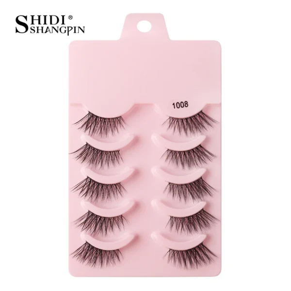 SHIDISHANGPIN 5/10Pairs False Lashes Cat Eye Eyelashes Eyelash Extension 3D Mink Half Lashes Natural Makeup faux Cils maquiagem - Image 11