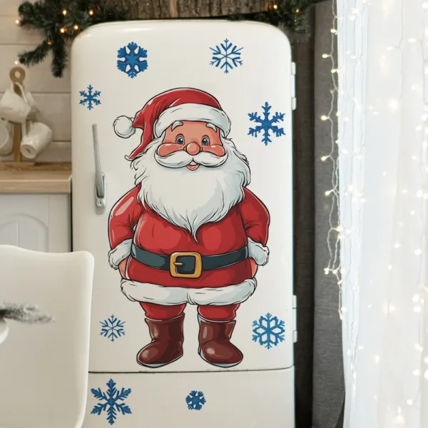 Painted Santa Claus Wall Stickers For New Year Christmas Decoration Mural Fridge Beautify Room Home Decor Self-adhesive Decals - Image 2