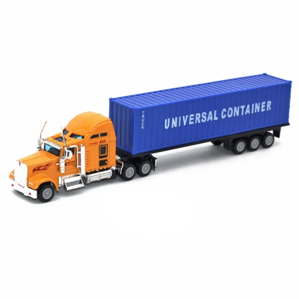 Alloy Car Carrier Truck Model Boy Christmas Toys Assembled Model Building Kits Tool 1/65 Scale Diecast Simulation Car Toys - Image 3