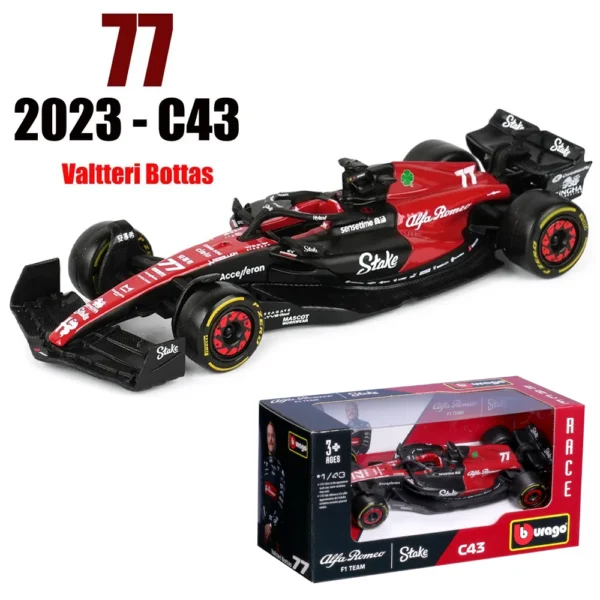 Bburago 1:43 Mercedes-AMG W14 W15 #44 #63 Racing Formula Car Static Simulation Diecast Alloy Model Car - Image 17