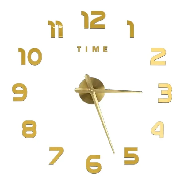 Fashion Modern Design Large Wall Clock 3D DIY Quartz Clocks Watches Acrylic Mirror Stickers Living Room Home Decor Horloge - Image 3