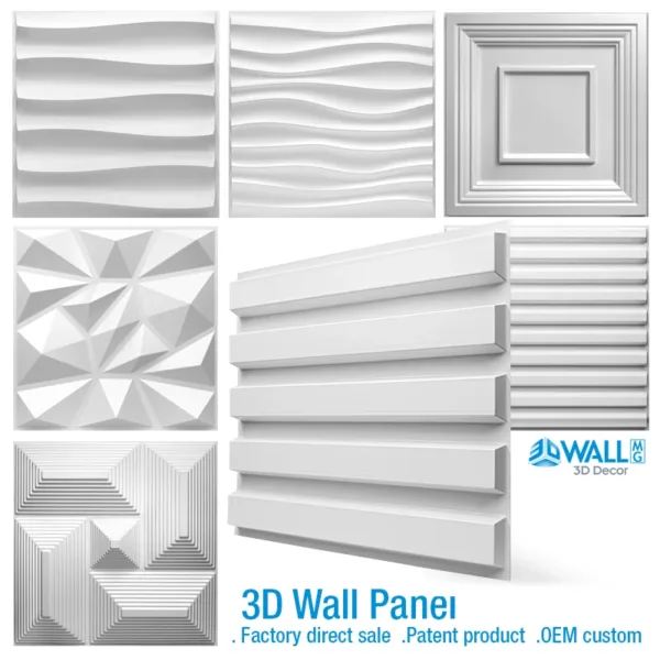 30x30cm 3D Art Wall Panel background wall decor exterior 3D Carving Embossed 3D Wa Pearlescent Colorful Wedding Decor Wallpaper - Image 25