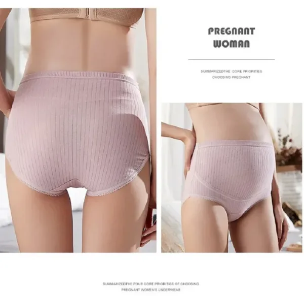 Women's Maternity High Waist Cotton Panties C Section Recovery Postpartum Soft Stretchy Full Coverage Underwear - Image 10