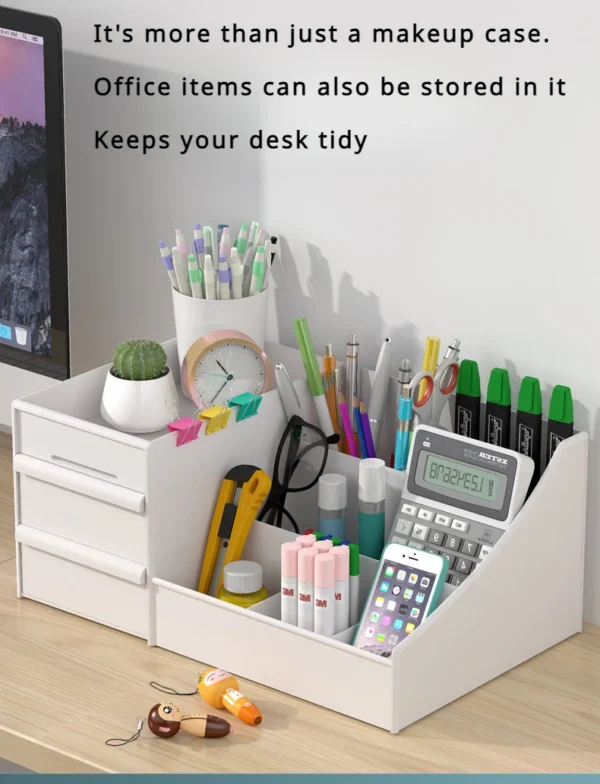 Large-capacity Cosmetic Storage Box Storage Makeup Organizer Jewelry Nail Polish Organizers Bathroom Plastic Organization Home - Image 6