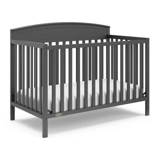 5-in-1 Convertible Crib with Drawer (Pebble Gray) -Converts from Baby Crib to Toddler Bed, Daybed and Full-Size Bed,Fits - Image 9