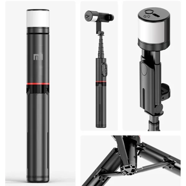 Xiaomi Selfie Stick Telescopic Rod Phone Tripod Mobile Stand Bluetooth Tripod Stand with Remote Control Ring Light Mini Tripod - Image 10