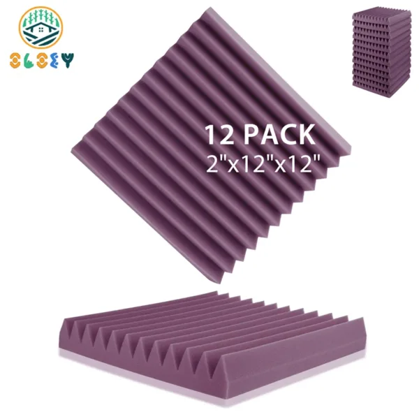 Soundproofing Studio 12 Pack, KTV Sound Absorbing Foam Panels Sponge Pad, House Isolation Wall Soundproof Foam Home Decoration - Image 2