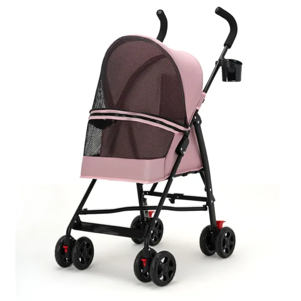 Pet Cat and Dog Stroller Dog Cat Teddy Baby Stroller Lightweight and Foldable for Small Pet Dogs When Going Out - Image 6
