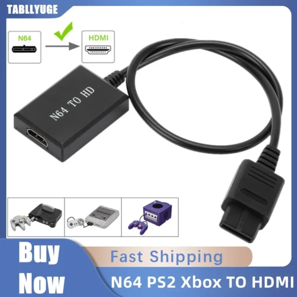 HD 1080P N64 PS2 Wii Xbox to HDMI-Compatible Cable Game Console HD TV for HDMI Cables Plug and Play Nintendo 64 To HDMI Converte - Image 3