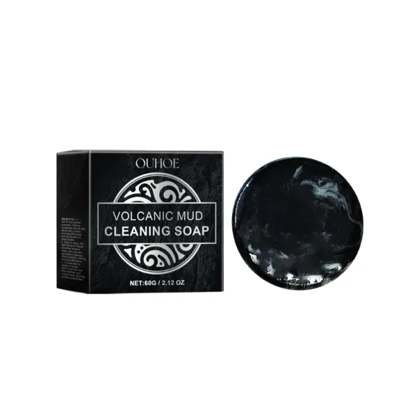 Volcanic Mud Soap Pimples Blackheads Remover Acne Oil Control Face Wash Brightening Soothing Moisturizing Men Body Cleaning Soap - Image 3