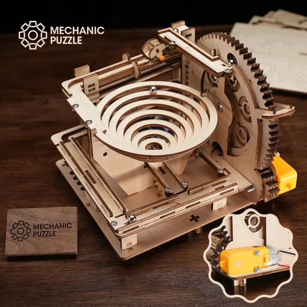 wooden 3d puzzle DIY Building blocks Kit Montessori Educational Toys Best marble run board games for adults giftly For Kids - Image 14