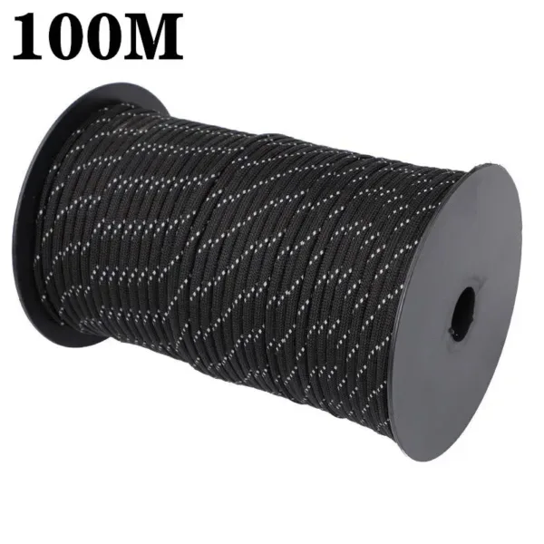 Reflective Tent Rope 550 Paracord Cord 7 Strands 4mm Camping Survival Accesorios Warning Parachute Line Hiking Canopy Lanyard - Image 2