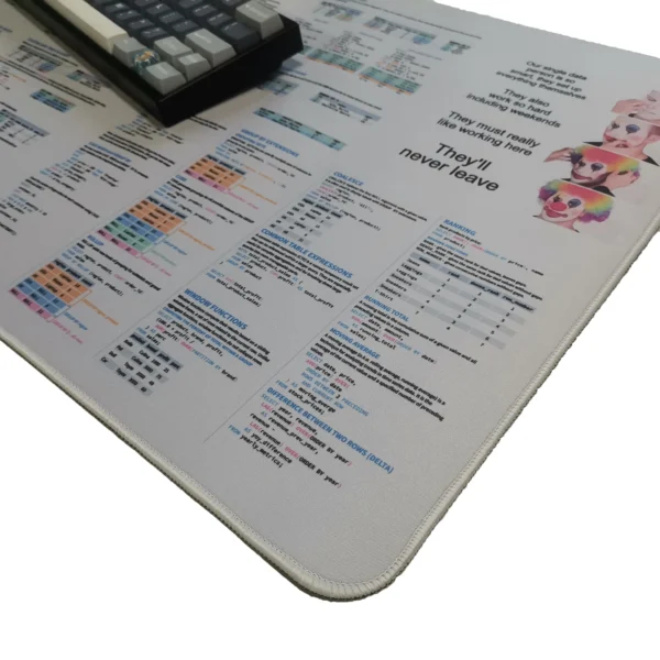 Large SQL Shortcut Key Mouse Pad Extended Table Carpet Offices Accessories Mousepad Gaming Mouse Mat 300x800/400x900MM Desk Mat - Image 3