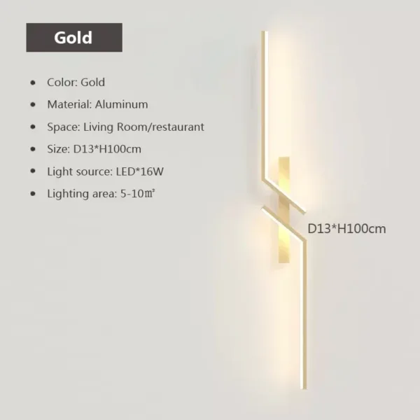 LED Wall Lamp Modern Minimalist Strip Wall Decor Lights Lighting For Bedroom Bedside Living Room TV Sofa Lobby Background Decor - Image 3