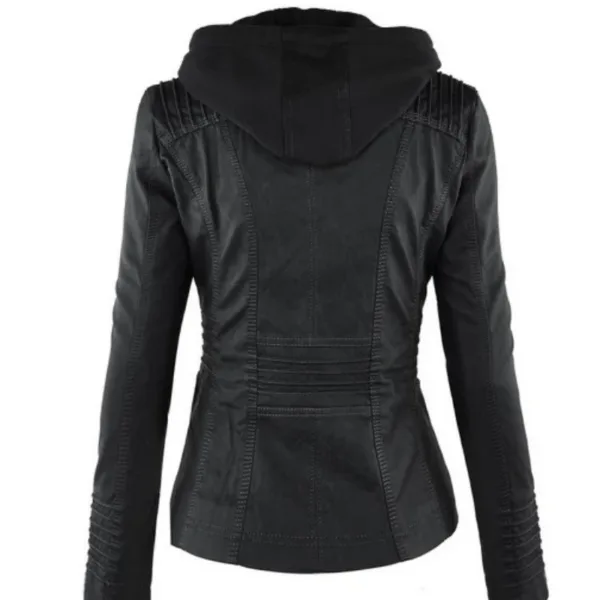 Faux Leather Jacket Women 2024 Basic Jacket Coat Female Winter Motorcycle Jacket PU Leather Zipper Hoodies Outerwear chaqueta - Image 8