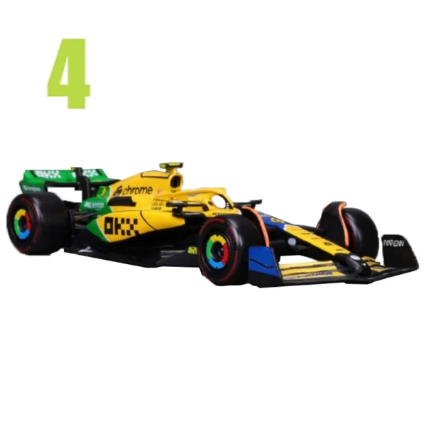 Bburago 1:43 2024 F1 Mclaren Mcl38 Monaco Grand Prix F1 Alloy Miniature Diecast Model #4 #81 Lando Norris ﻿F1 Car Toys Gift - Image 12