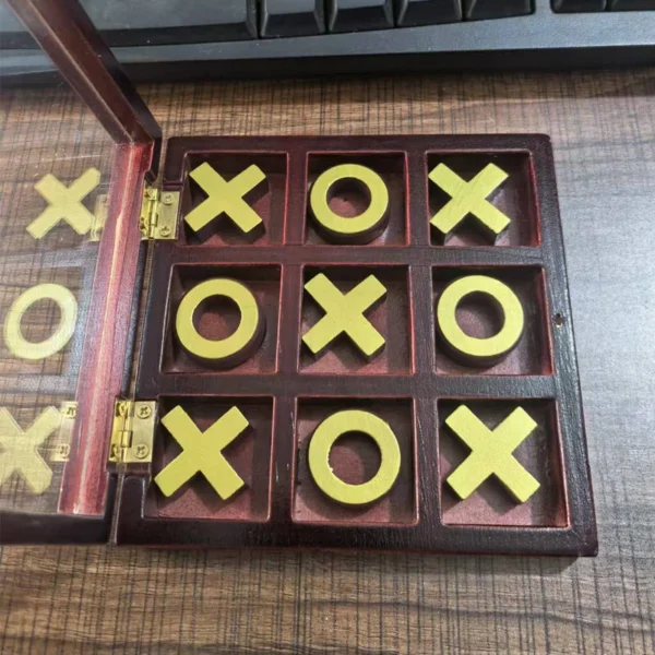 Classic XOXO Wooden Tic Tac Toe Toy Games Family Fun Party Favors for Kids Adults Unique Gifts Juegos De Mesa Divertidos - Image 4