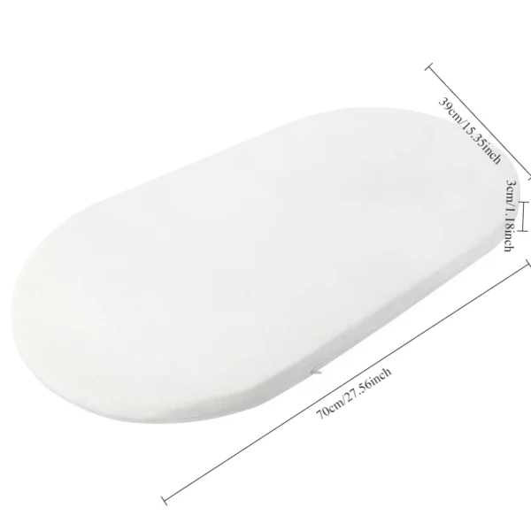 Baby Cradle Mattress Baby Out Basket Mat Nursing Table Mat Newborn Toddler Organic Cotton Foam Mattress with Extra Sheet Liner - Image 2