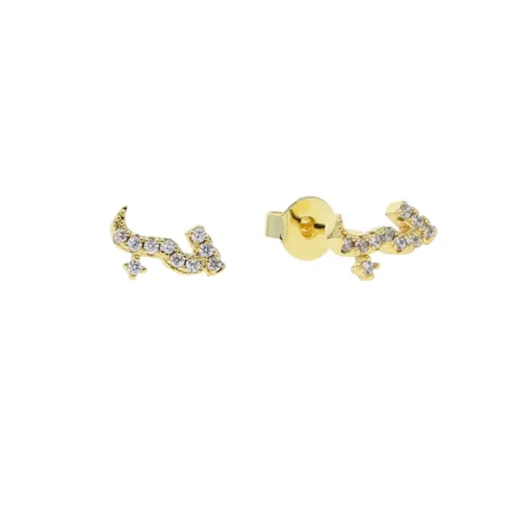 Gold CZ Alphabet Studs - Image 7