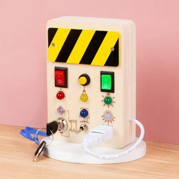 Montessori Busy Board Circuit LED Light Socket ON/OFF Baby Early Hand Fine Cognitive Education Teaching Aids Toy Gifts Busyboard - Image 6