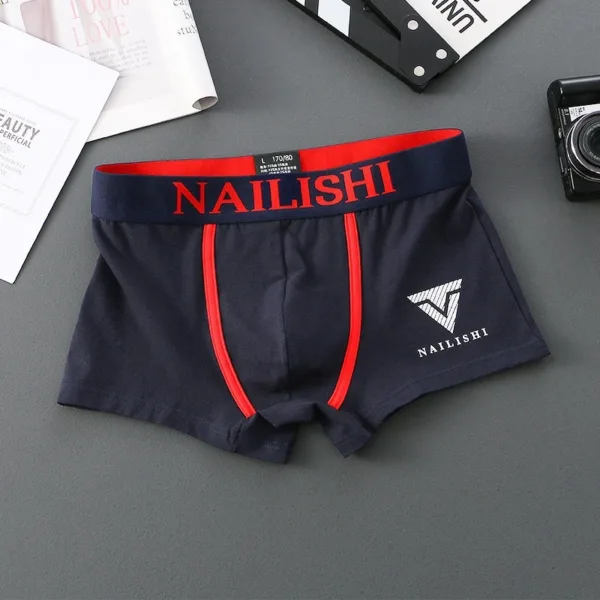 Men's Cotton Underwear Boxers Letter Trend Mid Waist Comfortable Underpants Shorts Sexy Fashion Panties - Image 5