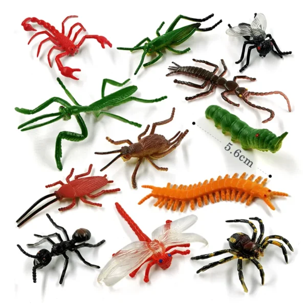 12Pcs Insect Spider Butterfly Fish Dinosaur Dog Cat Horse Figurine Farm Animal Model Action Figure Hot Toy Set For Children Gift - Image 35