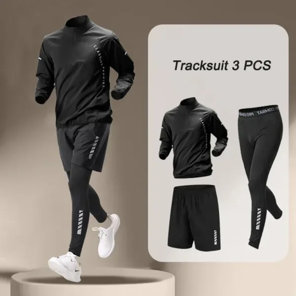 2024 Autumn Men's Quick Dry Jacket Suit 1-4 piece Outdoor Fitness Running Sets Sports Jogging Pants Workout Clothes Sportswear - Image 6