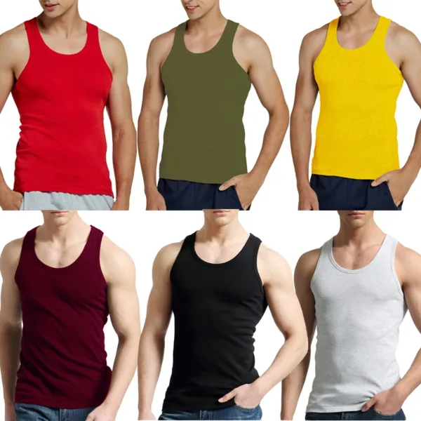 Tank Tops Men Cotton Running Vest Fitness Cool Summer Sleeveless Top Gym Sport Slim Casual Undershirt Male 9 Colors 1PCS - Image 3