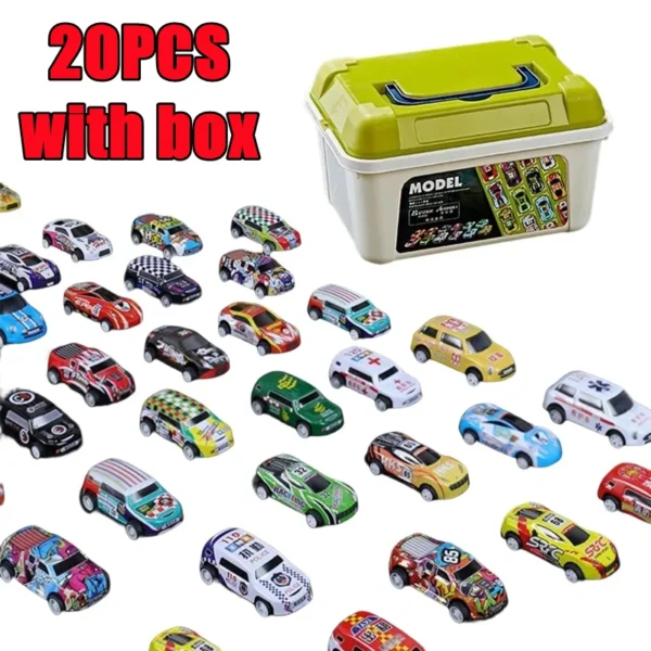 New 50-10PCS Mini Alloy Car Model Set with Storage Box Diecast Cars Toys for Boys Sliding Inertia Vehicle Children Toy Kit Gifts - Image 10