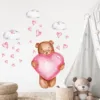 Cute Cartoon Moon Star Sleep Bear Wall Stickers Furniture Bedroom Decor for Kids Room Nursery Home Decoration Wall Decals - Image 4