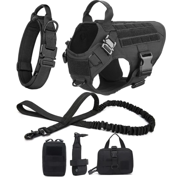 Large Dog Harness And Leash Set Pet German Shepherd Malinois Training Walking Vest Dog Harness And Collar For Medium Large Dogs - Image 3