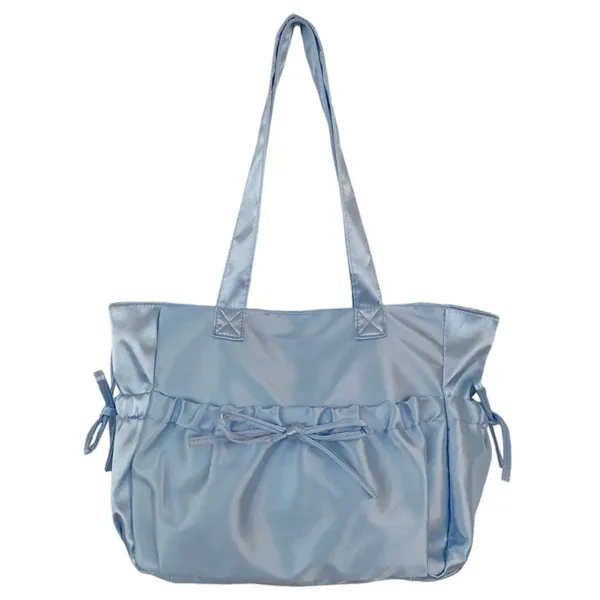 Satin Folded Bow Tote Bag - Image 4