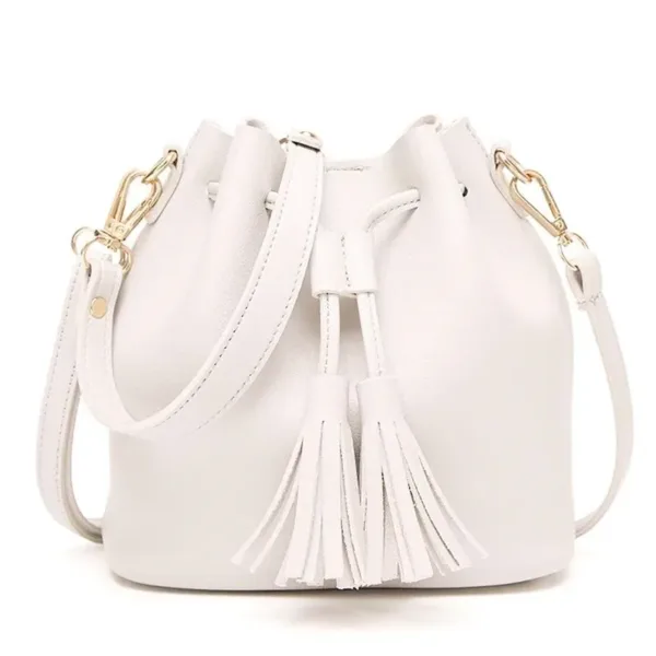 Elegant PU Leather Bucket Bag - Image 6