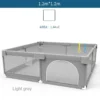 IMBABY Baby Playpens Light Gray Corralito for Baby Playground with Pull Ring Child Safety Barrier Fence Ball Box Game Playpen - Image 8