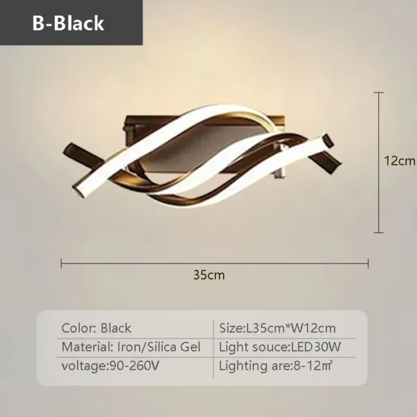 Modern LED Ceiling Light Corridor Lighting Fixture Minimalist Line Lamps Aisle Entryway Staircase Corner Indoor Decor Led Lustre - Image 3