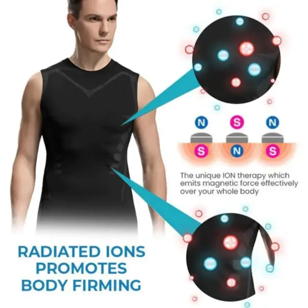 Ionic Shaping Vest Body Shaper Vest Compression Tank Top Men Slimming Tummy Vest Skin-friendly Tummy Control Sleeveless Shirts - Image 2