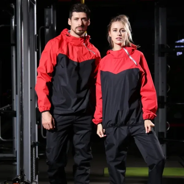 UETEEY Sauna Suit Gym Set Men Full Body Sweating Sportswear Women Boxing Running Training Fitness Weight Loss Unisex Tracksuit - Image 3