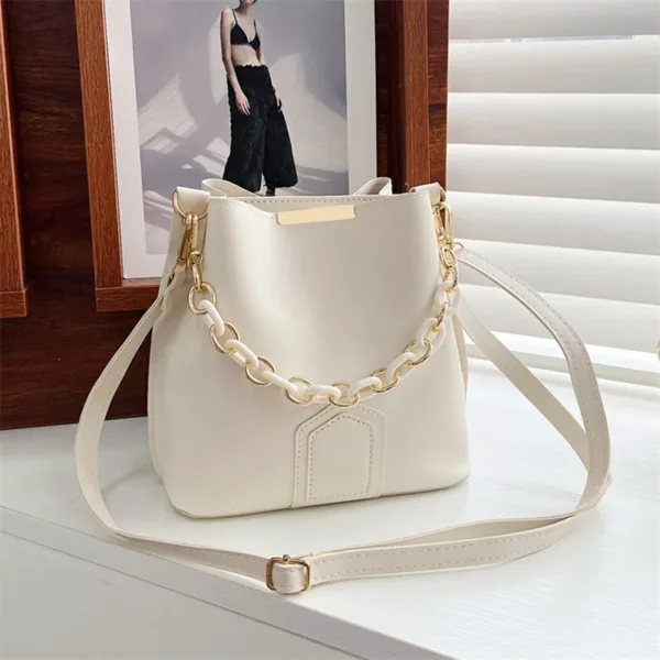 Chain Leather Shoulder Bag - Image 8