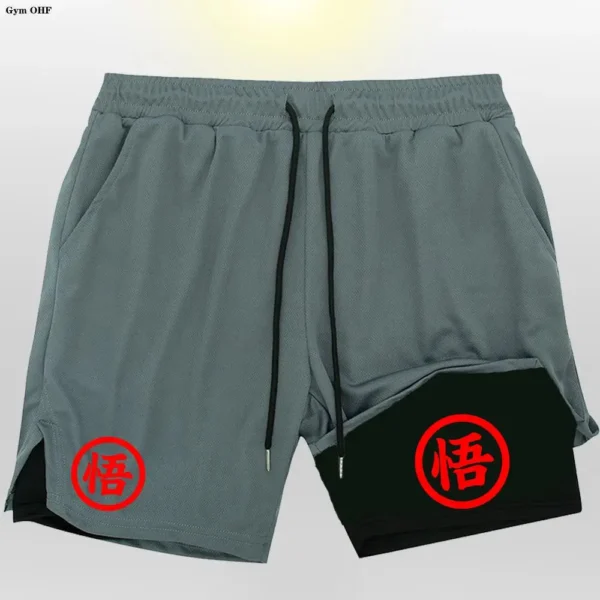 Z Goku Anime Sweatpants Shorts Men Gym Running Shorts Men Quick Dry Sport Outdoor Training Summer 2 In 1 Men Short Pants - Image 12