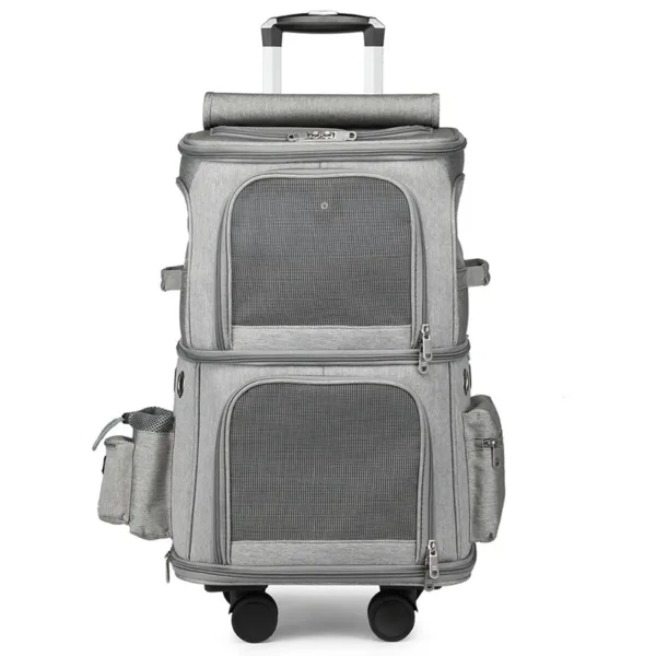 Portable Outdoor Telescopic Pull Rod Case Double-layer Pet Trolley Bag Fodlable Pet Carrier Dog Carrier Cat Carrier - Image 5
