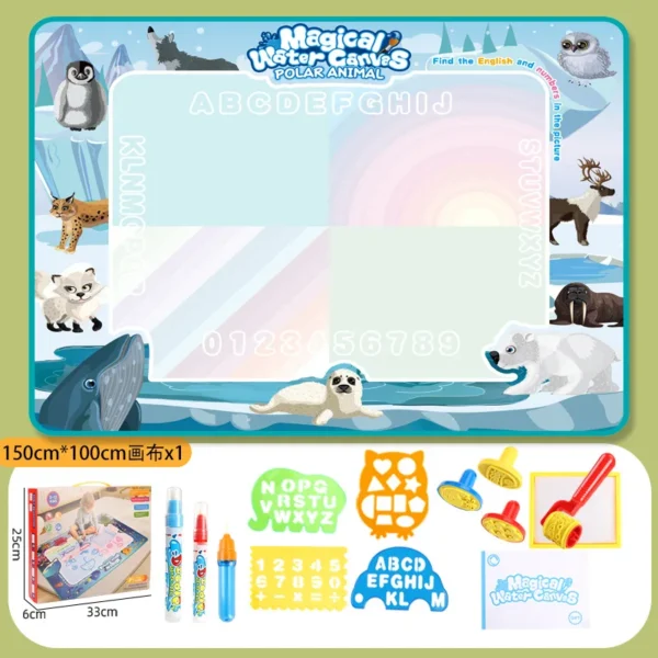 Magic Water Canvas Coloring Doodle, Reusable Magic Pens, Montessori Painting Board, Educational Toys - Image 12