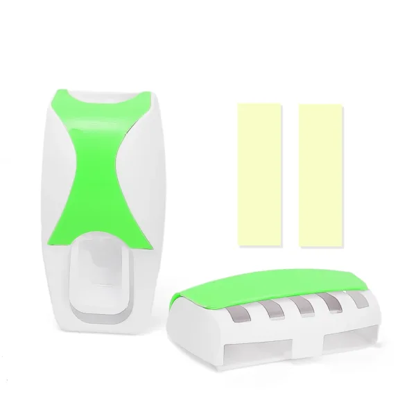 Toothbrush Holder with Automatic Toothpaste Dispenser Wall Mounted Toothbrush Razor Storage Rack Bathroom Toothpaste Squeezer - Image 10