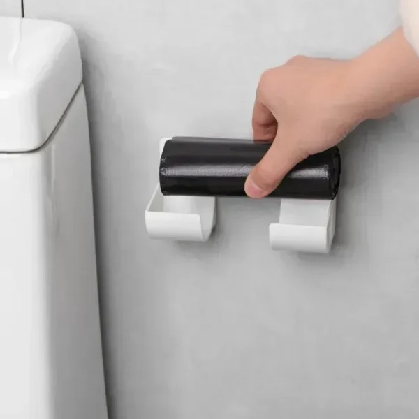 4PCS Wall Mounted Trash Bags Holder Garbage Bag Storage Box Organizer Plastic Bag Film Container Dispenser For Kitchen Shelf - Image 2