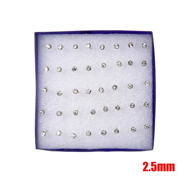 20-Pair Crystal Stud Set