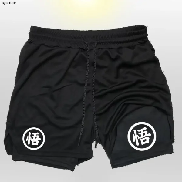 Z Goku Anime Sweatpants Shorts Men Gym Running Shorts Men Quick Dry Sport Outdoor Training Summer 2 In 1 Men Short Pants - Image 9