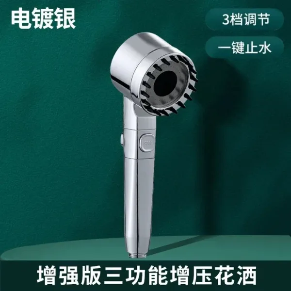3 Modes Shower Head Adjustable High Pressure Water Saving Massage Portable Filter Shower Head Hook Hose Bathroom Accessories Set - Image 7