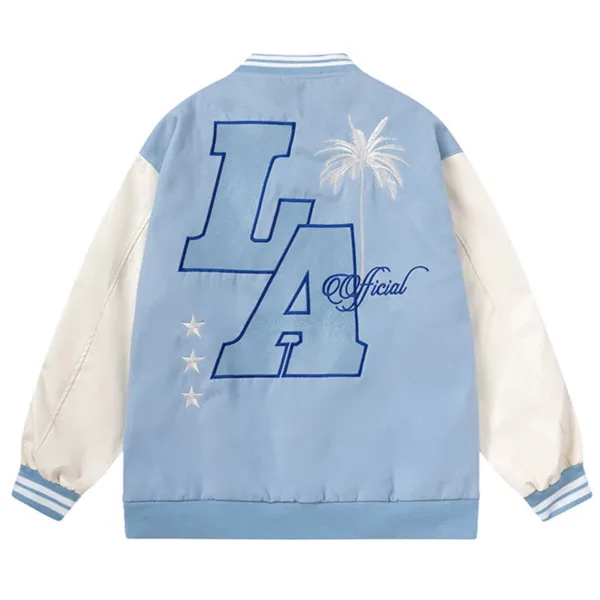 Letter Embroidery Men's Baseball Jacket Y2k Flame Leather Varsity Jacket Windbreaker High Street Hip-Hop Vintage Coat Clothing - Image 3
